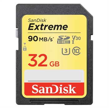 Sandisk SDHC Extreme 32 GB 90 MB/sek