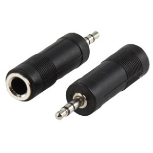 Jack/ Jack adaptor han 3,5 mm/hun 6,3 mm stereo