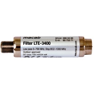 Macab Filter LTE-3400, lowpass, 5-790 MHz, DC