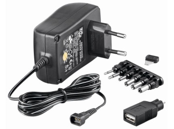 GOOBAY  Universal netadapter - 3-12Vdc / 12W (1,0A) + 9 stik