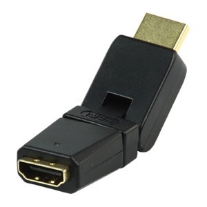 HDMI/HDMI han/hun adaptor drejbar