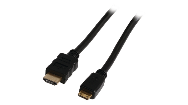 HDMI A han/ HDMI D han Kabel 2 meter sort