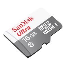 Sandisk MicroSDHC 16 GB Ultra kort